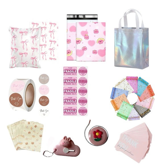 Other - Pink kawaii shipping supplies set!